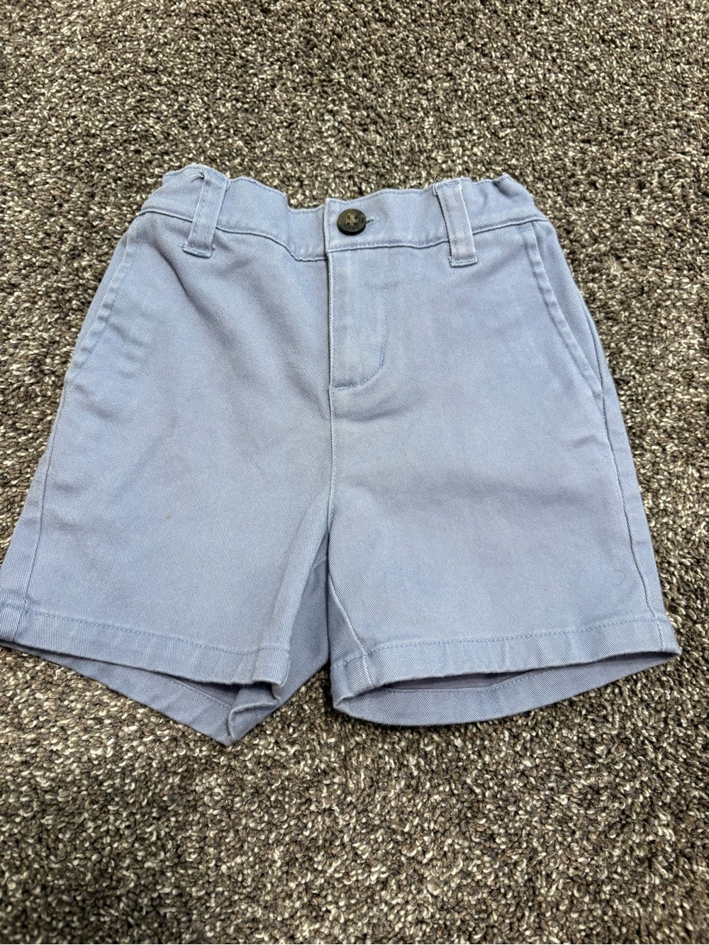 Janie and Jack Light Blue Cotton-Blend Kids Shorts